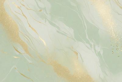 The primary subject of the image is a patterned wallpaper with a gold and blue color scheme. The setting is a room with a blue background, and the visual style appears to be a combination of digital art and illustration. The colors and mood of the image are warm and inviting, with the gold and blue tones creating a sense of luxury and sophistication.