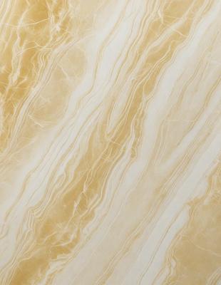 The primary subject of the image is a marble wall with a gold and white color scheme. The setting is a room with a patterned wallpaper, which adds a unique touch to the space. The visual style is a combination of a photo and a patterned wallpaper, creating a visually appealing and textured environment. The colors and mood of the image are warm and inviting, with the gold and white color scheme evoking a sense of luxury and sophistication.