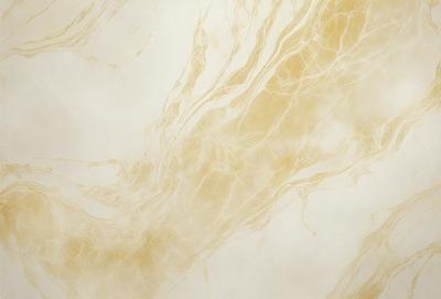 The primary subject of the image is a marble wall with a gold-colored pattern. The setting is a room with a white background, which contrasts with the gold and white marble. The visual style is a combination of a photo and digital art, creating a unique and intricate design. The colors and mood of the image are predominantly gold and white, giving it a luxurious and elegant appearance.