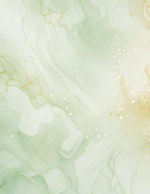 The primary subject of the image is a green and white painting, which features a mottled texture and a mix of colors. The setting is a wall, and the visual style appears to be a painting or a digital artwork. The dominant colors in the painting are green and white, creating a calming and soothing atmosphere.
