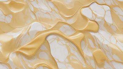 The primary subject of the image is a marble-like surface with a gold-brown color. The setting is a white background, which contrasts with the gold-brown marble. The visual style is a close-up of the marble, showcasing its intricate patterns and textures. The colors and mood of the image are warm and inviting, with the gold-brown marble creating a sense of luxury and sophistication.