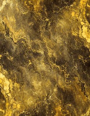 The primary subject of the image is a marble wall with a unique and intricate pattern. The setting is a room with a stone wall, which adds to the overall atmosphere. The visual style is a close-up of the marble wall, showcasing its texture and patterns. The colors and mood of the image are predominantly earthy tones, giving it a natural and elegant appearance.