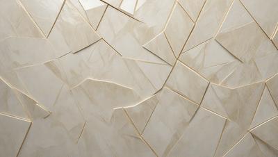 The primary subject of the image is a large, intricate tile wall. The setting is a room with a white tile wall, which is the main focus of the image. The visual style is a close-up of the tile wall, showcasing its intricate design. The colors and mood of the image are predominantly white, giving it a clean and modern appearance.