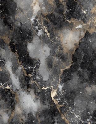 The primary subject of the image is a marble wall with a gold and black pattern. The setting is a black and white photo of the marble wall, which gives it a classic and elegant appearance. The visual style is a black and white photograph, which adds a timeless and sophisticated touch to the image. The colors and mood of the image are predominantly black and gold, creating a sense of luxury and sophistication.