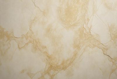 The primary subject of the image is a wall with a brown and yellow marbled texture. The setting is a room with a stone wall, and the visual style is a close-up of the wall. The colors and mood of the image are warm and earthy, with the brown and yellow tones creating a natural and inviting atmosphere.