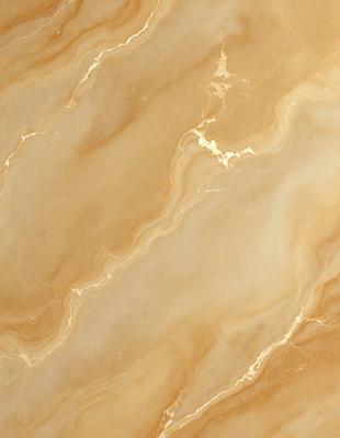 The primary subject of the image is a marble wall with a gold-colored design. The setting is a room with a tan-colored marble wall. The visual style is a close-up of the marble wall, showcasing its intricate design. The colors and mood of the image are warm and elegant, with the gold accents adding a touch of luxury.
