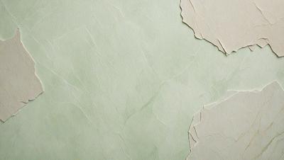 The primary subject of the image is a wall with a green and white color scheme. The setting is a room with a green and white wall, and the visual style is a photo. The colors and mood of the image are predominantly green and white, creating a calm and soothing atmosphere.