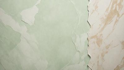 The primary subject of the image is a green marble wall. The setting is a room with a green marble wall, and the visual style is a photo. The dominant colors are green and white, creating a calm and serene atmosphere.