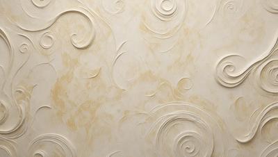 The primary subject of the image is a wall with a patterned design. The setting is a room with a yellow wall, and the visual style appears to be a combination of photo and digital art. The colors and mood of the image are predominantly yellow, creating a warm and inviting atmosphere.