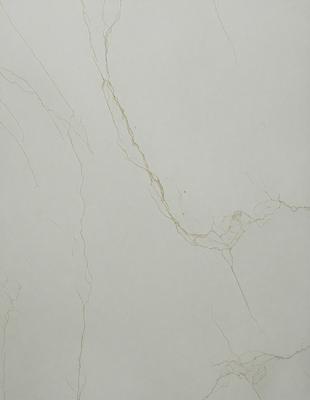 The primary subject of the image is a white marble wall with a pattern of veins. The setting is a room with a white background, and the visual style is a close-up of the marble wall. The colors and mood of the image are predominantly white, giving it a clean and elegant appearance.