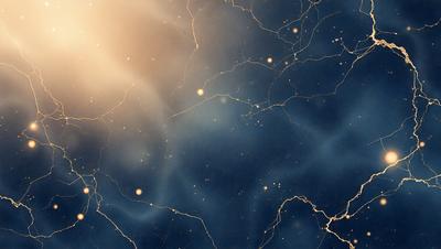 The primary subject of the image is a blue background with a pattern of yellow lines. The setting appears to be a night sky, with the yellow lines resembling a starry pattern. The visual style of the image is a combination of digital art and illustration, creating a unique and captivating atmosphere. The dominant colors in the image are blue and yellow, with the yellow lines standing out against the dark blue background.