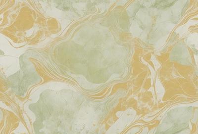 The primary subject of the image is a marble-like pattern, which is the main object, scene, or focus of the image. The setting or background features a green and yellow marbled surface, which adds to the visual style of the image. The colors and mood of the image are predominantly green and yellow, creating a warm and natural atmosphere.