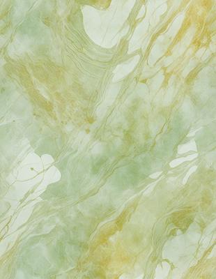 The primary subject of the image is a green marble wall with a pattern of swirls and waves. The setting is a bathroom, and the visual style is a photo. The dominant colors are green and white, creating a calm and soothing atmosphere.