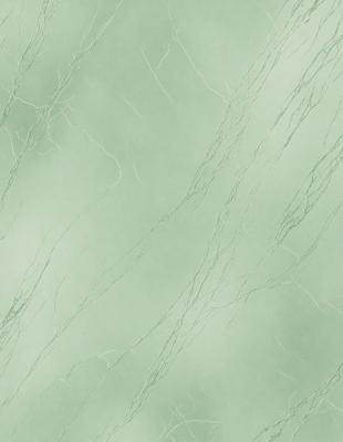 The primary subject of the image is a close-up of a green marble wall. The setting is a room with a green marble wall, and the visual style is a photo. The dominant colors are green and white, creating a calm and serene atmosphere.