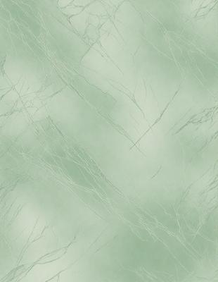 The primary subject of the image is a close-up of a green marble wall. The setting is a room with a green marble wall, and the visual style is a photo. The dominant colors are green and white, creating a calm and serene atmosphere.