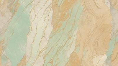 The primary subject of the image is a marble-like pattern, which is the main focus of the image. The setting is a wall with a marble-like pattern, and the visual style is a combination of a photo and digital art. The colors and mood of the image are predominantly yellow and green, creating a warm and inviting atmosphere.