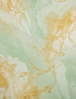 The primary subject of the image is a marble wall with a green and yellow color scheme. The setting is a bathroom, and the visual style is a photo. The dominant colors are green and yellow, creating a warm and inviting atmosphere.