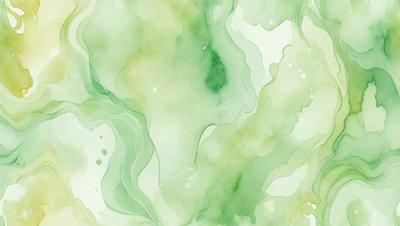 The primary subject of the image is a green, water-like substance, which appears to be a painting or drawing. The setting is a white background, which contrasts with the green substance. The visual style is artistic, with the green substance being the main focus of the image. The colors and mood are predominantly green, creating a serene and calming atmosphere.