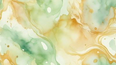 The primary subject of the image is a painting featuring a colorful, abstract design. The painting is set against a green and yellow background, creating a vibrant and lively atmosphere. The visual style of the painting is a mix of digital art and illustration, giving it a unique and artistic appearance. The dominant colors in the painting are green, yellow, and orange, which contribute to the overall mood of the piece.