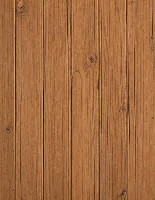 The primary subject of the image is a wooden wall with a brown color. The setting is a room with a wooden floor. The visual style is a close-up of the wooden wall, showcasing its texture and grain. The colors and mood of the image are warm and natural, with the brown wooden wall being the dominant color.