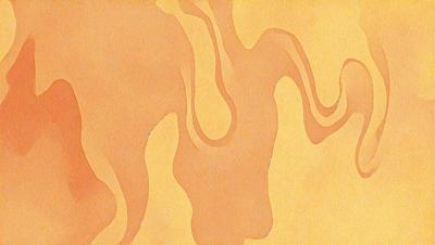 The primary subject of the image is a yellow background with a pattern of swirls and curves. The setting appears to be a yellow wall or surface. The visual style of the image is a combination of digital art and illustration, creating a unique and artistic appearance. The dominant colors in the image are yellow and orange, giving it a warm and vibrant atmosphere.