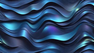 The primary subject of the image is a blue and purple patterned wallpaper. The setting is a room with a blue and purple color scheme. The visual style is a digital art or illustration, creating a vibrant and colorful atmosphere. The dominant colors are blue and purple, giving the room a calm and soothing ambiance.
