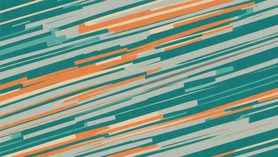 The primary subject of the image is a colorful, abstract design featuring a mix of blue, orange, and green colors. The setting is a wall, and the visual style appears to be a combination of digital art and illustration. The overall atmosphere is vibrant and lively, with the colors creating a dynamic and engaging pattern.