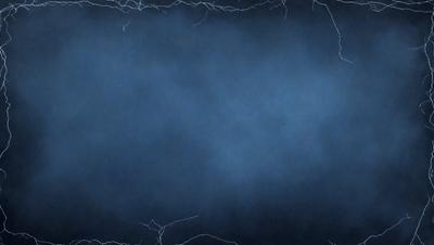 The primary subject of the image is a blue background with a few white streaks. The setting is a dark, cloudy sky, and the visual style is a digital art or illustration. The dominant colors are blue and white, creating a moody and dramatic atmosphere.