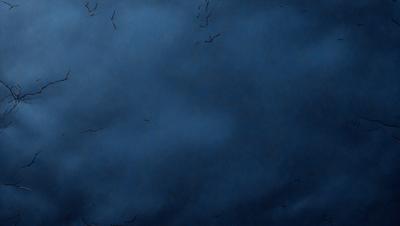The primary subject of the image is a blue sky with a few birds flying in it. The setting is a cloudy day, and the visual style is a combination of a photo and digital art. The colors are predominantly blue, and the overall atmosphere is calm and serene.