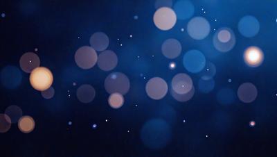 The primary subject of the image is a blue background with a pattern of white lights. The setting appears to be a night sky, and the visual style is a combination of a photo and digital art. The dominant colors are blue and white, creating a serene and calming atmosphere.