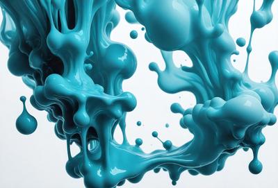 The primary subject of the image is a blue, swirling, and flowing substance, which appears to be a mix of paint and water. The setting is a white background, which provides a clean and uncluttered environment for the blue substance to be the main focus. The visual style of the image is a combination of painting and digital art, creating a unique and artistic representation of the blue substance. The colors and mood of the image are predominantly blue, which gives it a calming and serene