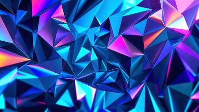 The primary subject of the image is a close-up of a blue and purple geometric pattern. The setting is a blue and purple background, which creates a visually striking contrast with the pattern. The visual style appears to be a digital art or illustration, as the colors and patterns are intricately detailed. The dominant colors in the image are blue and purple, giving the scene a vibrant and lively atmosphere.