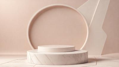 The primary subject of the image is a white marble table. The table is placed in a room with a pink wall, and it is surrounded by a few other white objects. The setting appears to be a modern and minimalist space. The visual style of the image is a photo, capturing the details of the marble table and its surroundings. The colors and mood of the image are predominantly white, giving it a clean and elegant appearance.