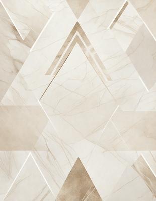 The primary subject of the image is a marble tile pattern. The setting is a white marble surface, which serves as the background. The visual style is a combination of photo and digital art, creating a unique and intricate pattern. The colors and mood of the image are predominantly white, giving it a clean and elegant appearance.