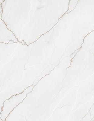 The primary subject of the image is a white marble wall with a pattern of white and brown streaks. The setting is a room with a white marble floor. The visual style is a close-up of the marble wall, showcasing its unique texture and pattern. The colors and mood of the image are predominantly white, giving it a clean and elegant appearance.