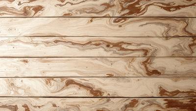 The primary subject of the image is a wooden wall with a unique and intricate pattern. The setting is a room with a wooden floor, and the visual style appears to be a combination of a photo and a drawing. The colors and mood of the image are warm and inviting, with the wooden wall and floor creating a cozy and natural atmosphere.