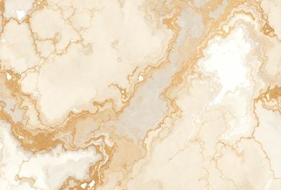 The image features a white marble wall with a gold and white pattern. The wall appears to be textured and has a unique design. The overall atmosphere of the image is elegant and sophisticated, with the gold and white color scheme adding a touch of luxury.