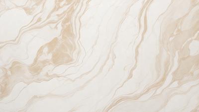 The primary subject of the image is a marble countertop with a patterned design. The setting is a kitchen or bathroom, as the countertop is a prominent feature in the space. The visual style is a close-up of the marble countertop, showcasing its intricate pattern. The colors and mood of the image are predominantly neutral, with the marble countertop being the main focus and source of visual interest.