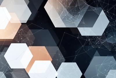 The primary subject of the image is a geometric pattern made up of white hexagons. The setting is a dark background, which contrasts with the white hexagons. The visual style is a digital art or illustration, as the hexagons are arranged in a complex and intricate manner. The colors and mood of the image are predominantly dark and moody, with the white hexagons providing a bright and contrasting element.