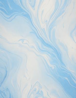 The primary subject of the image is a blue and white painting of a wave. The setting is a white and blue background, which creates a contrasting and visually appealing effect. The visual style is a painting, which showcases the artist's skill in capturing the movement and texture of the wave. The colors and mood of the painting are predominantly blue and white, giving it a serene and calming atmosphere.