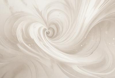The primary subject of the image is a spiral pattern, which is the main object, scene, or focus of the image. The spiral pattern is set against a white background, giving it a clean and minimalist appearance. The visual style of the image is a combination of photo and digital art, as it appears to be a close-up of a spiral pattern, but it also has a digital art-like quality to it. The colors and mood of the image are predominantly white, giving it a calm and serene