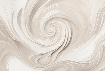 The primary subject of the image is a spiral-shaped pattern, which is the main object, scene, or focus of the image. The setting or background features a white surface, which adds to the overall visual style. The spiral pattern is created using a combination of colors and textures, giving it a unique and artistic appearance. The mood of the image is one of creativity and visual interest, as the spiral pattern stands out against the white background.