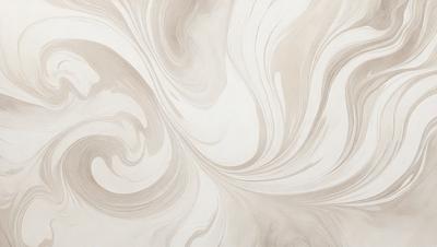 The primary subject of the image is a white and gray patterned wallpaper. The setting is a room with a white wall, and the visual style is a patterned wallpaper. The dominant colors are white and gray, creating a clean and modern atmosphere.