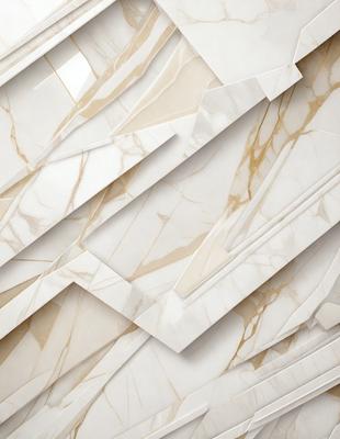 The primary subject of the image is a marble wall with a patterned design. The setting is a room with a marble wall as the main focus. The visual style is a close-up of the marble wall, showcasing its intricate pattern. The colors and mood of the image are predominantly white, giving it a clean and elegant appearance.