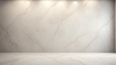 The primary subject of the image is a marble wall with a white background. The visual style is a photo, and the colors and mood are predominantly white, giving the scene a clean and elegant appearance.