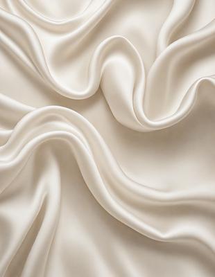 The primary subject of the image is a white fabric, possibly a sheet or a curtain, with a wavy pattern. The setting is a white background, which provides a clean and minimalist appearance. The visual style is a close-up of the fabric, showcasing its texture and details. The colors and mood of the image are predominantly white, giving it a clean and serene atmosphere.