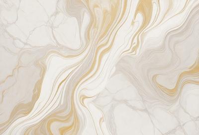 The primary subject of the image is a marble-like surface with a white and gold color scheme. The setting is a white and gold marble wall, which serves as the background. The visual style is a close-up of the marble wall, showcasing its intricate patterns and textures. The colors and mood of the image are warm and elegant, with the white and gold tones creating a sophisticated and luxurious atmosphere.