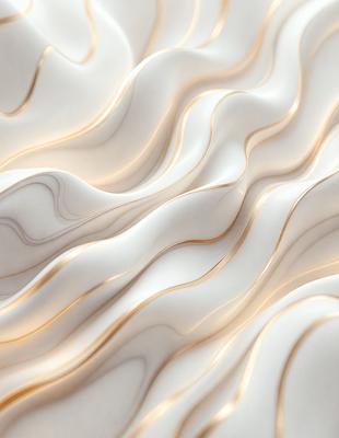 The primary subject of the image is a white, textured wall with a patterned texture. The setting is a room with a white background, and the visual style appears to be a combination of a photo and digital art. The dominant colors are white and beige, creating a clean and calming atmosphere.