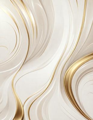 The primary subject of the image is a white wall with a gold design on it. The setting is a room with a white background. The visual style is a combination of digital art and illustration. The dominant colors are white and gold, creating a clean and elegant atmosphere.