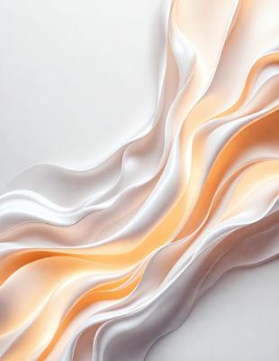 The primary subject of the image is a white, flowing, and curved piece of artwork, possibly a sculpture or a painting. The setting is a white background, which provides a clean and minimalist appearance. The visual style is a combination of digital art and illustration, creating a unique and eye-catching piece. The colors and mood of the artwork are predominantly white, giving it a clean and serene atmosphere.